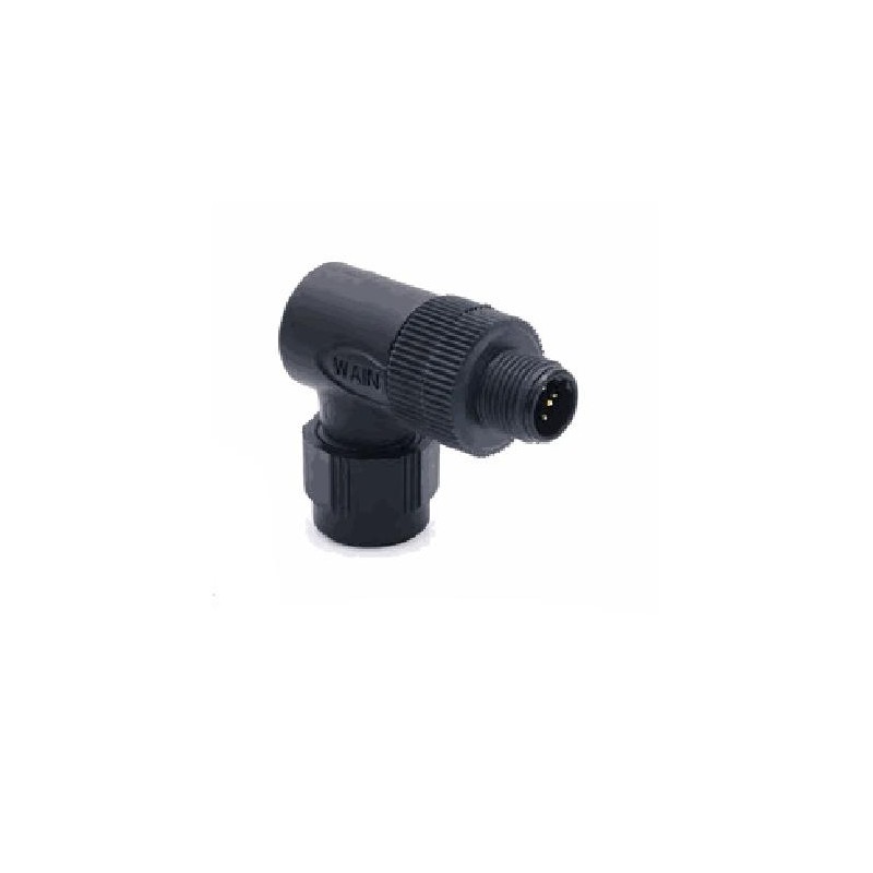 Connecteur mâle M12P, 4 pol., codage B IP67, 4A, non-blindé